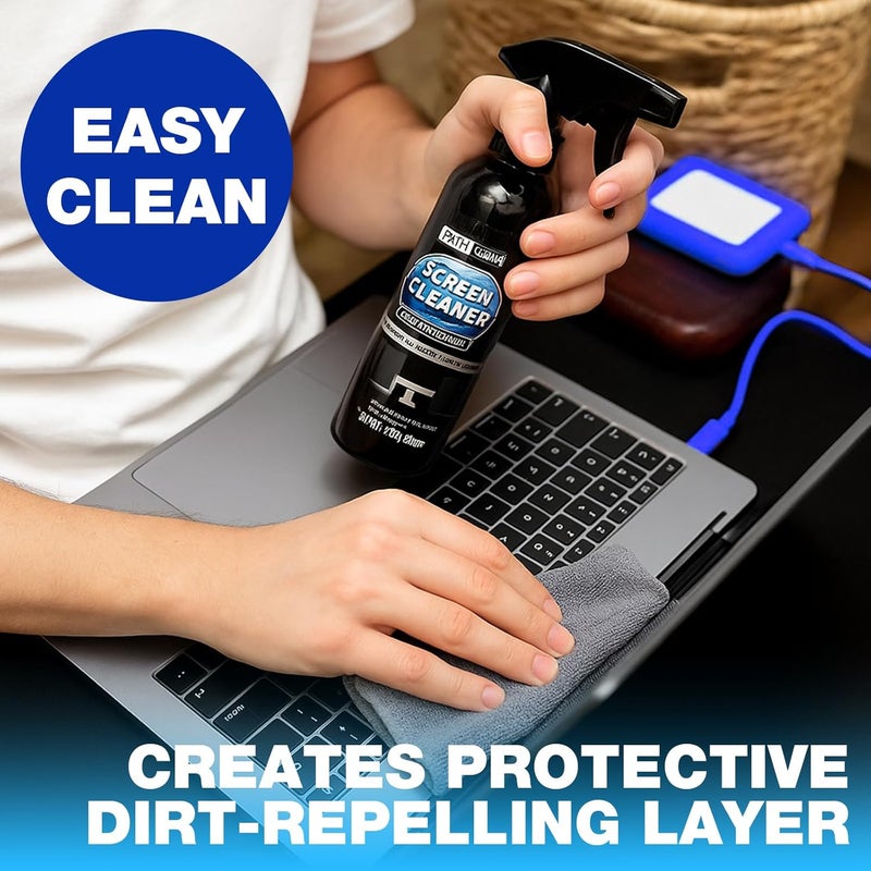 XPERTCHEMY Screen Cleaner Spray and Wipe, 10oz TV Screen Cleaner Spray and Microfiber Cloth kit for Phones, iPads, Computer, MacBooks, Laptops, Monitor and Electronic Devices - Image 5